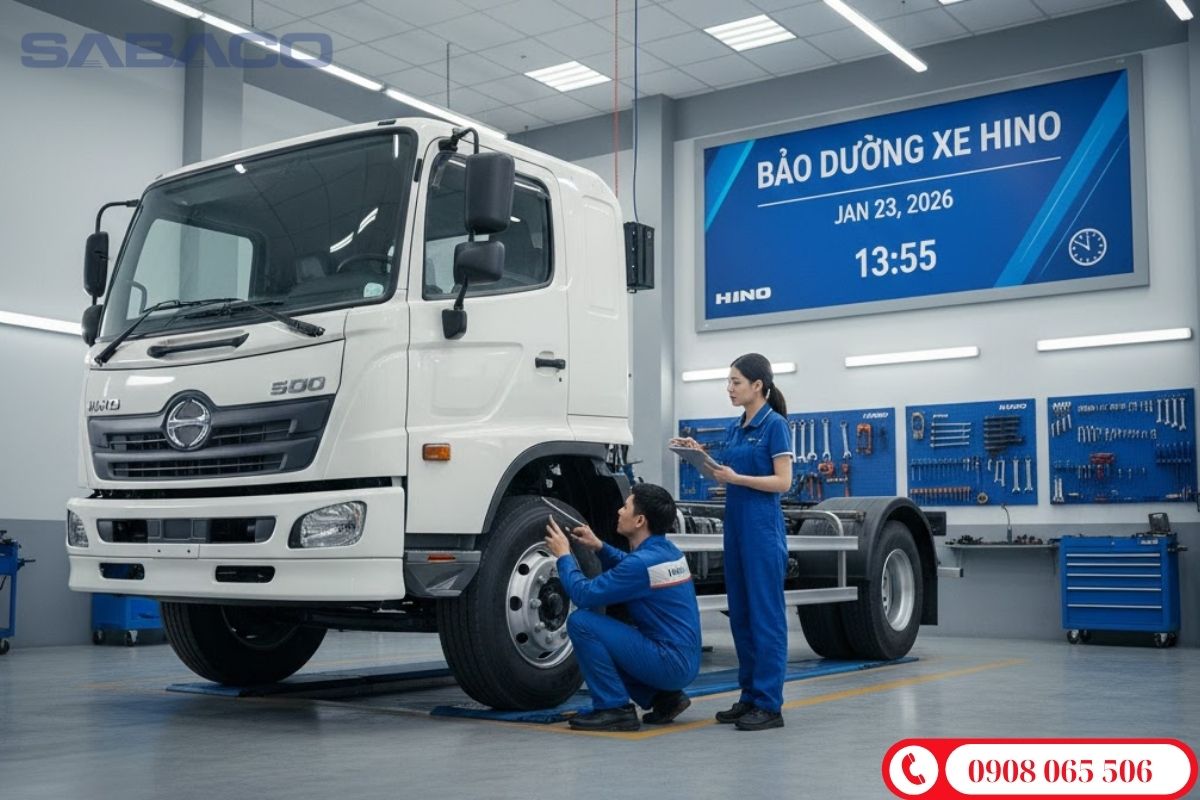 chi phí bảo dưỡng xe tải hino